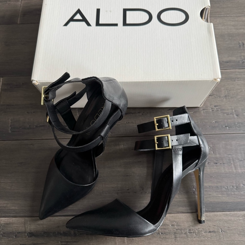 ALDO Black Strappy Heels